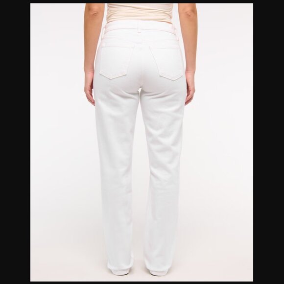 Abercrombie & Fitch Women's White Straight Leg Jeans 27short - Picture 4 of 8